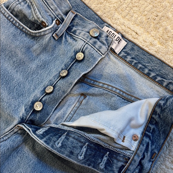 Agolde Riley High Rise Straight Crop Jeans - Picture 4 of 8